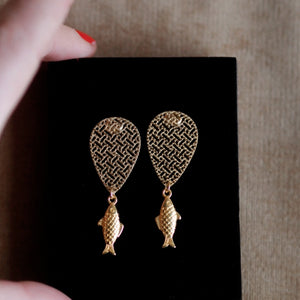 Andrea Atlas Fish Earrings