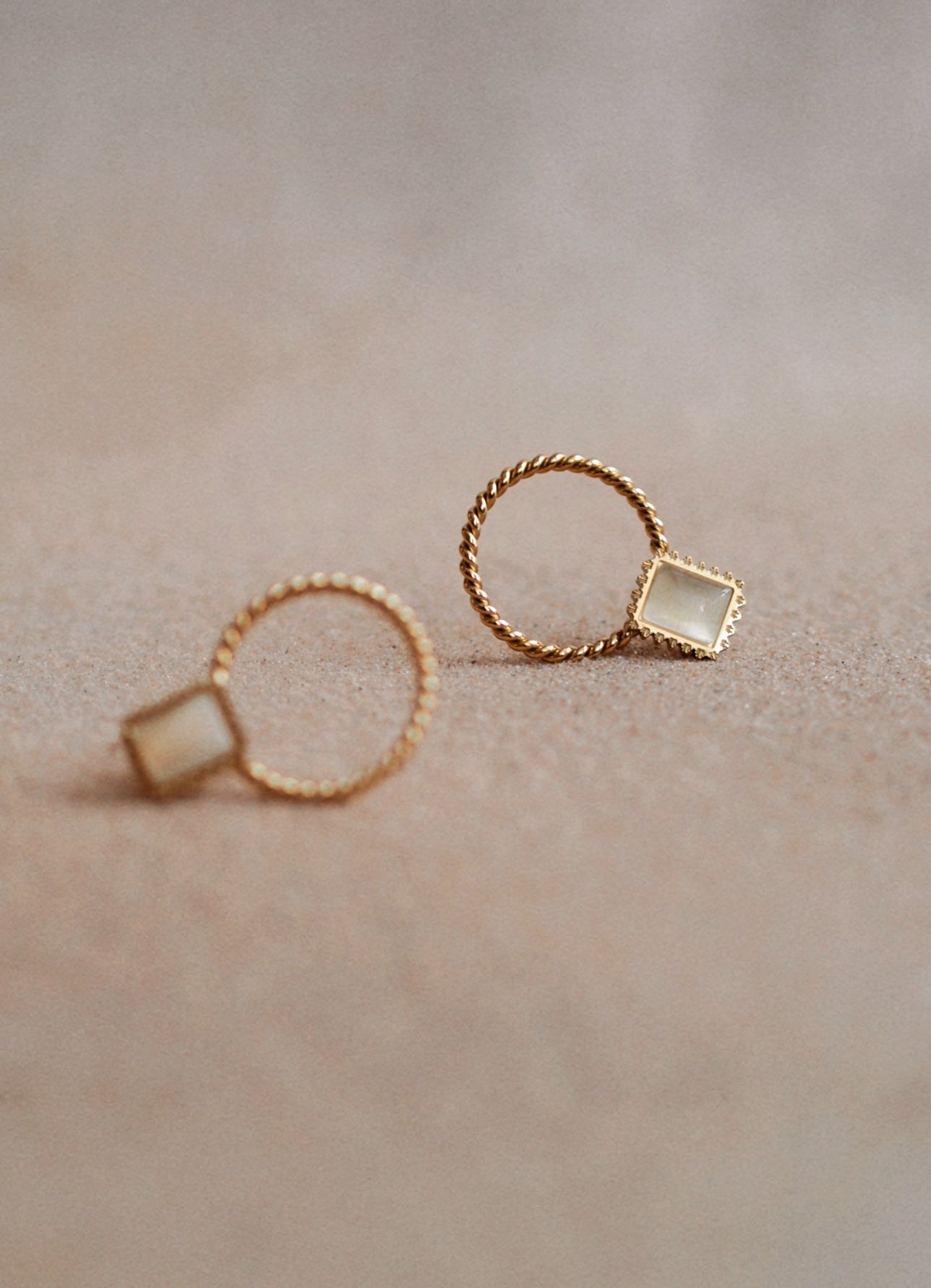 Whitney Square and Circle Earrings