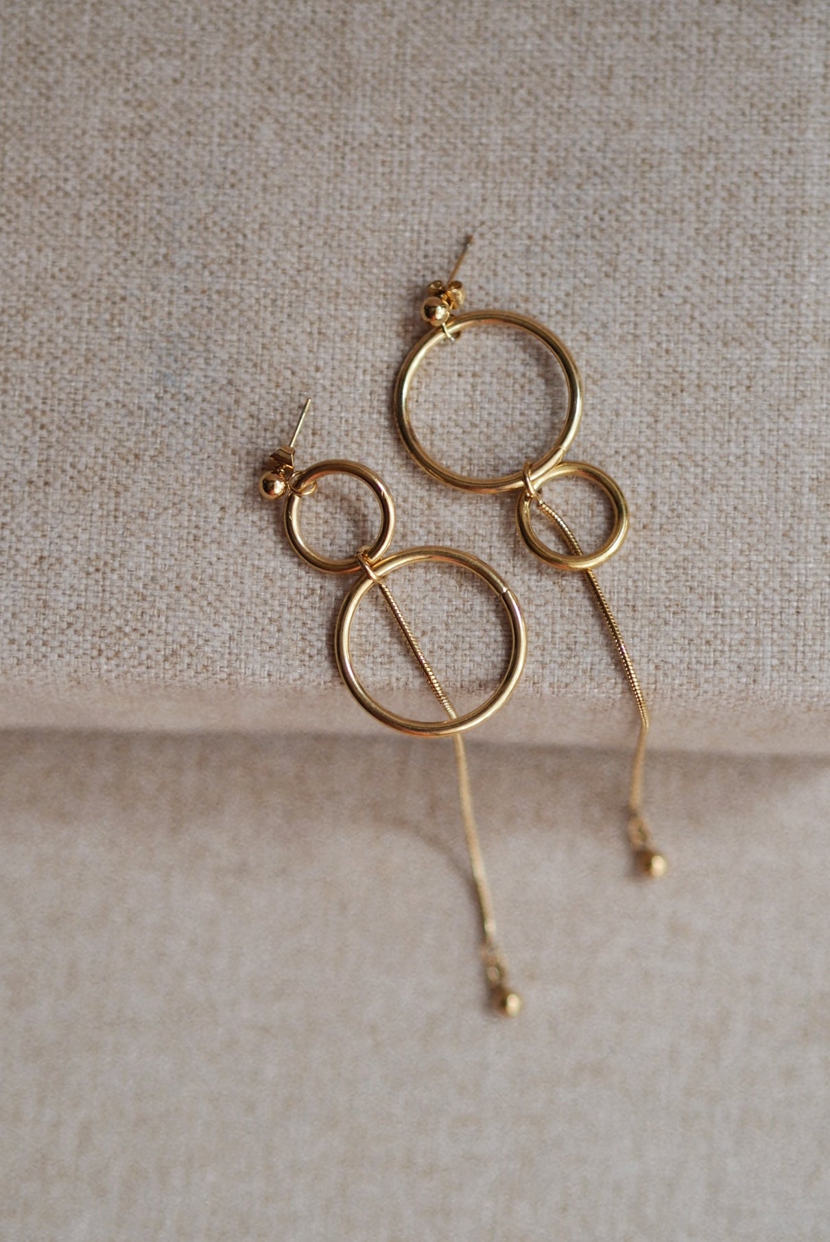 Penelope Asymmetrical Circle Earrings