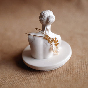 Atlas Long Pearl Earrings