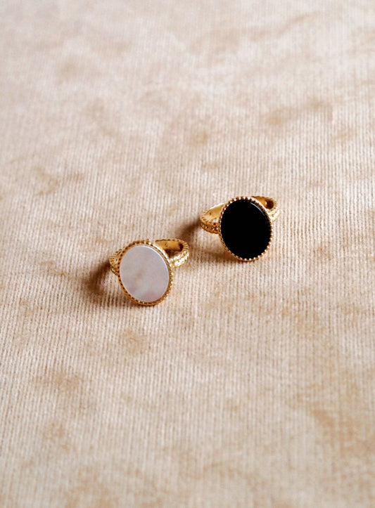 Oval Black Onyx Ring