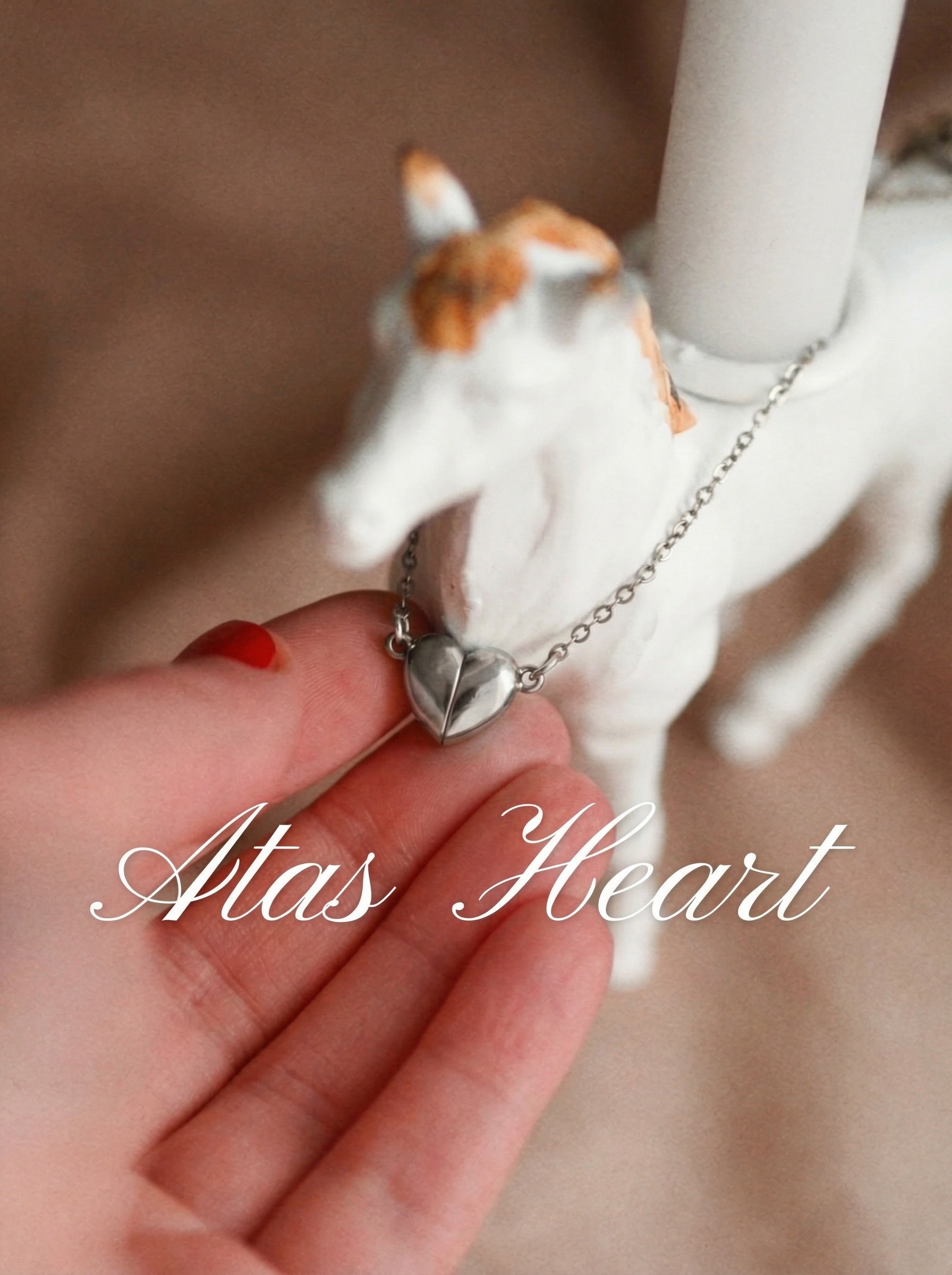Atlas Magnetic Heart in silver . Free Gift With Any  Purchase . Limited Edition
