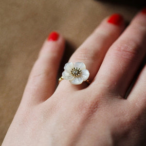 Linda Adjustable Floral Ring